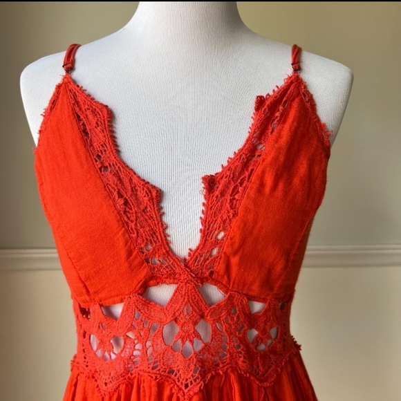 Free people Electktra mini dress in orange - Picture 8 of 13